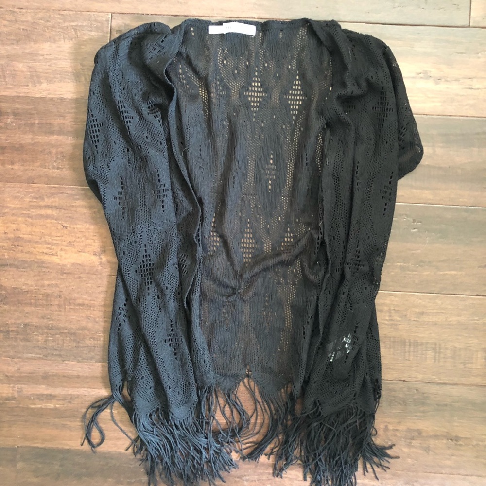 Maurice’s Knitted Cover-Up with Fringe. Size 0/1.